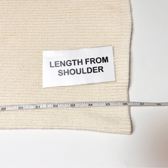 Tularosa Mia Surplice Mini Dress Large sweater knit ivory cream long sleeve boho - Picture 10 of 13